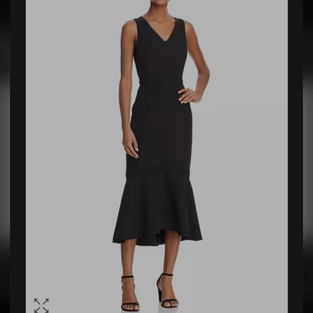 Nanette Lepore Flounced Midi Dress Sz 8